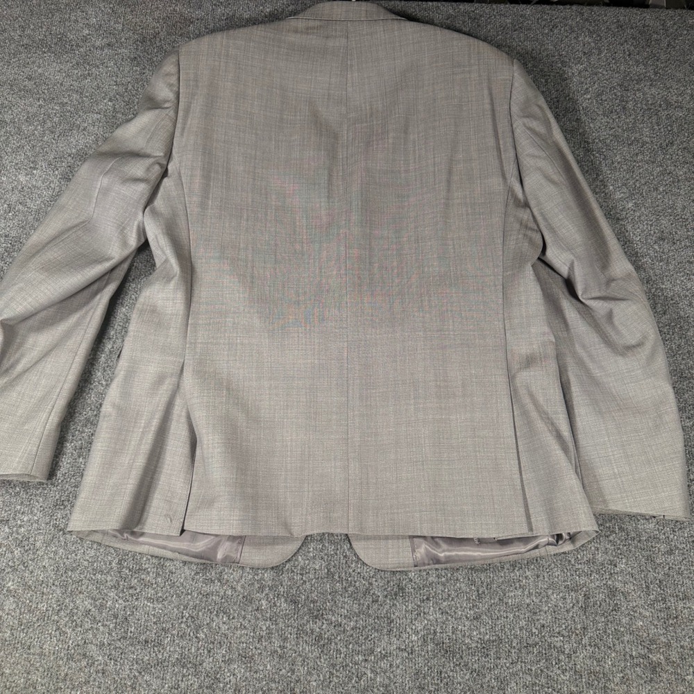 Calvin Klein Blazer Sport Coat 100% Wool Natural Stretch 44R Dark Grey Mens - Picture 9 of 11